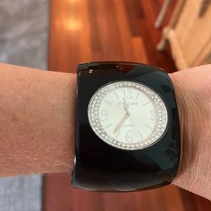 Betsey Johnson bracelet watch black needs battery